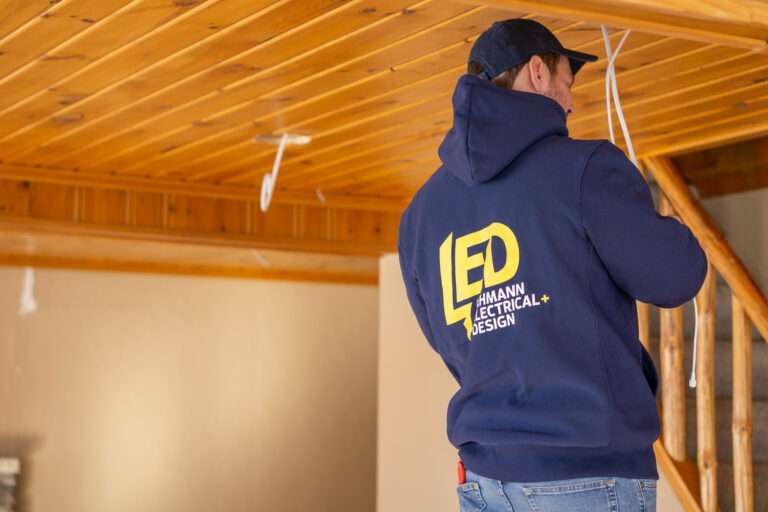 Lehmann Electrical & Design electrician on a residential service call