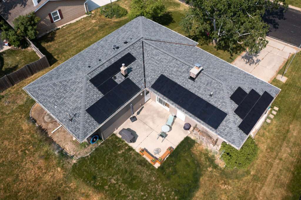 Solar panels on a Milwaukee area roof