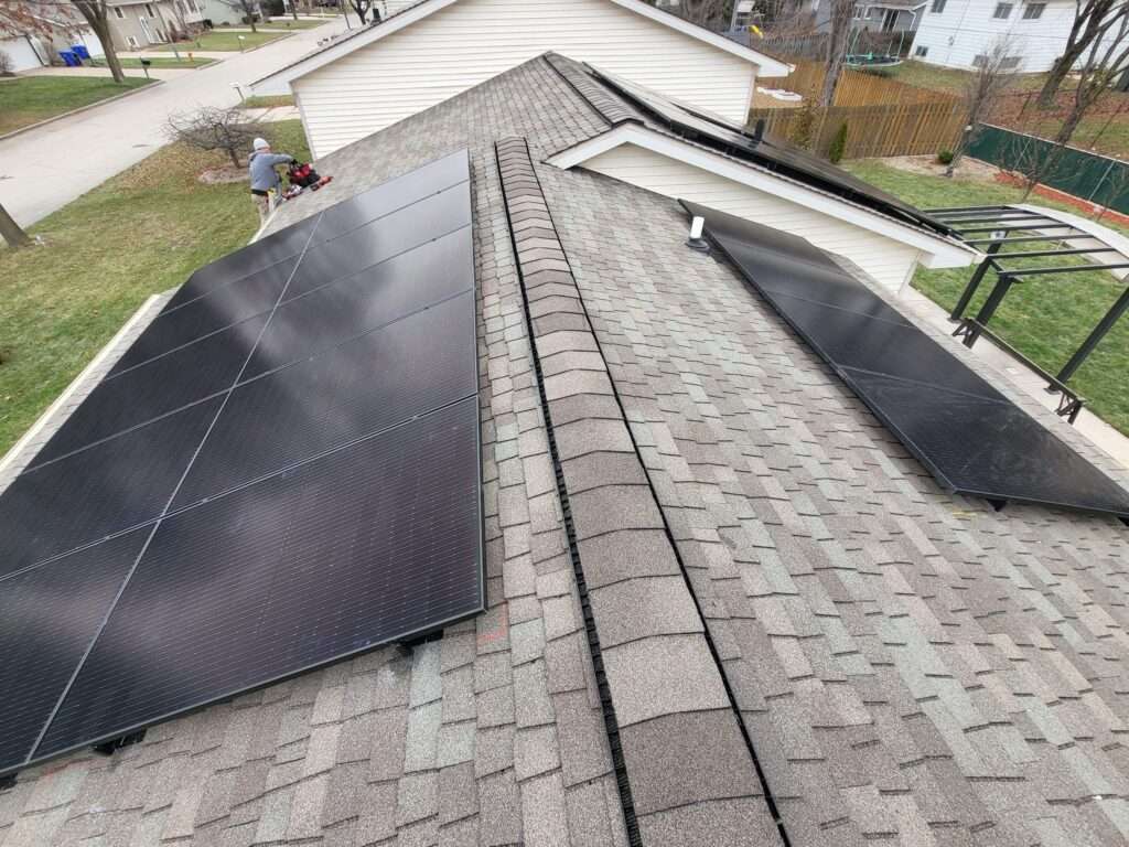 Roof solar array after site assessment