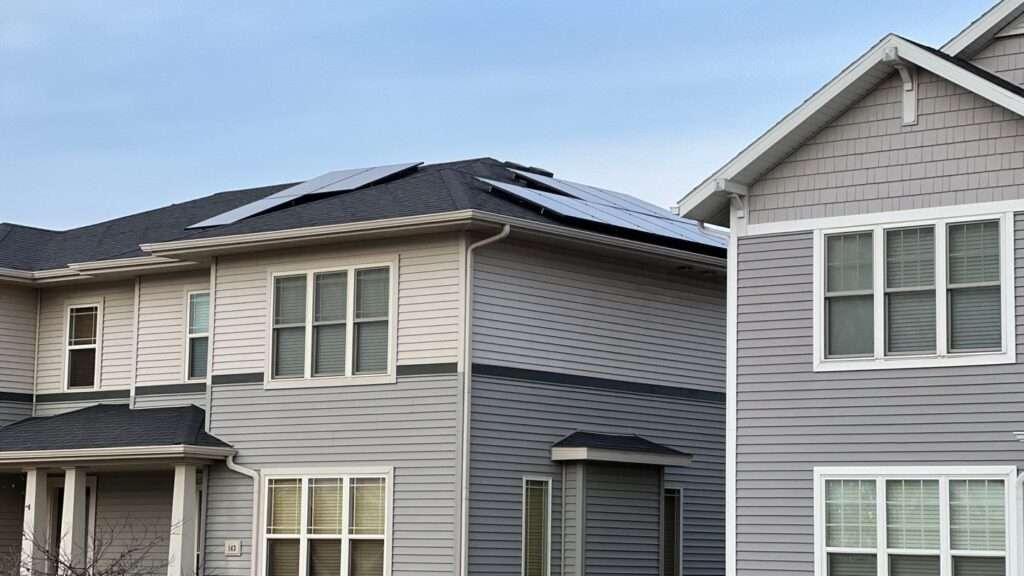 Residential solar panel installation in Milwaukee