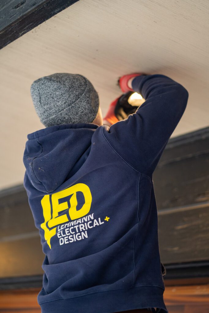 Recessed lighting in a finished room
