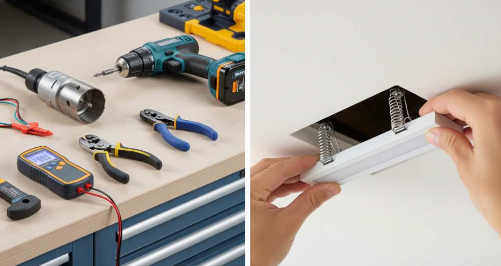 canless recessed lighting installation