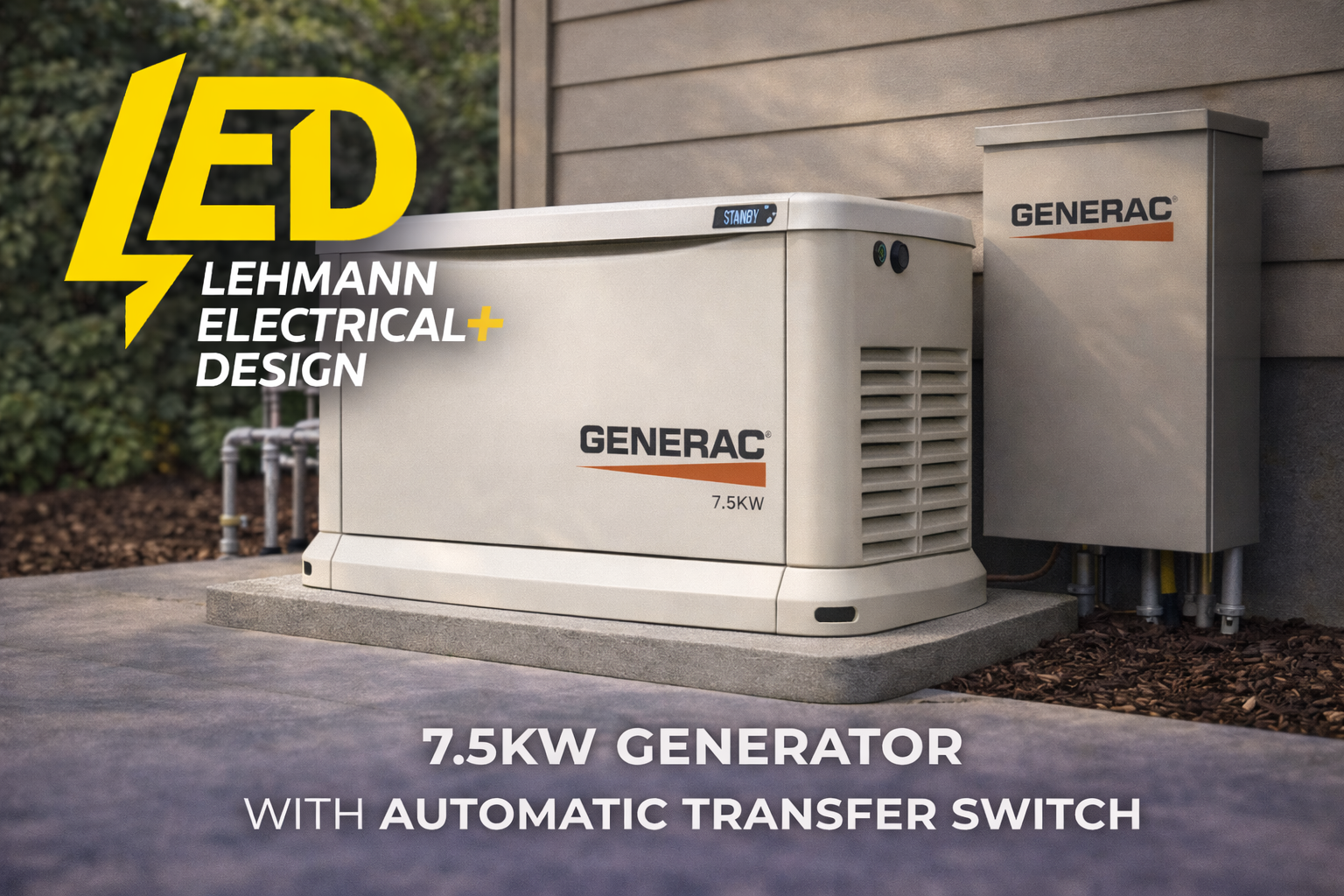 7.5kW Generator with Automatic Transfer Switch