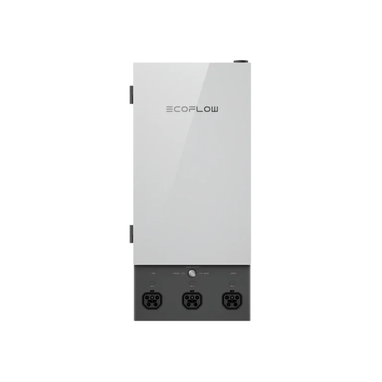 EcoFlow Smart Panel wall-mounted hybrid inverter with battery management connectors
