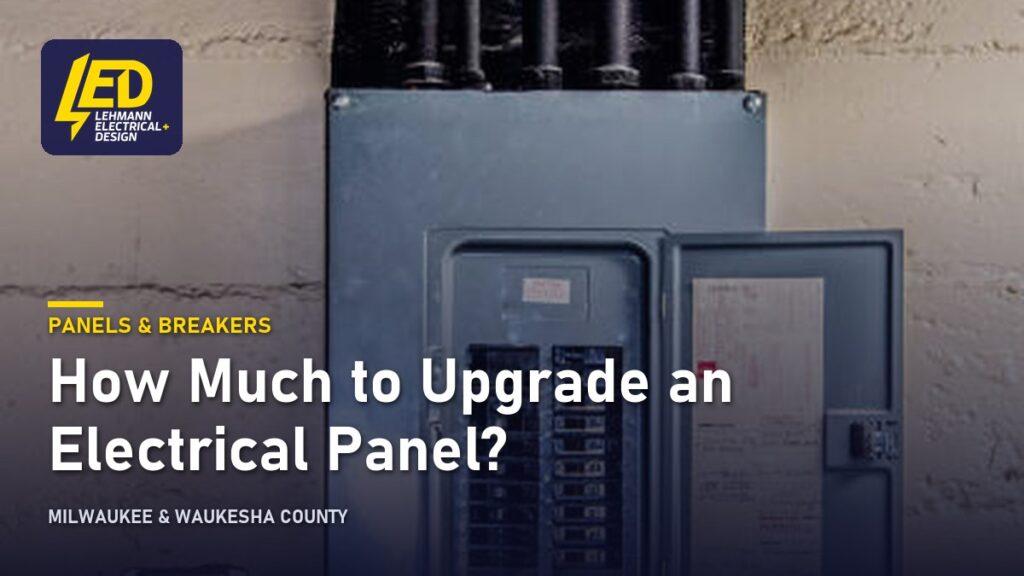 Open electrical panel in a basement, titled How Much to Upgrade an Electrical Panel?
