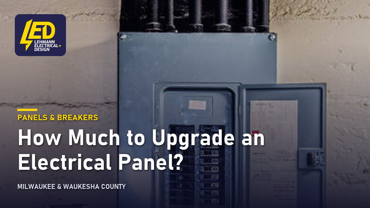 Open electrical panel in a basement, titled How Much to Upgrade an Electrical Panel?