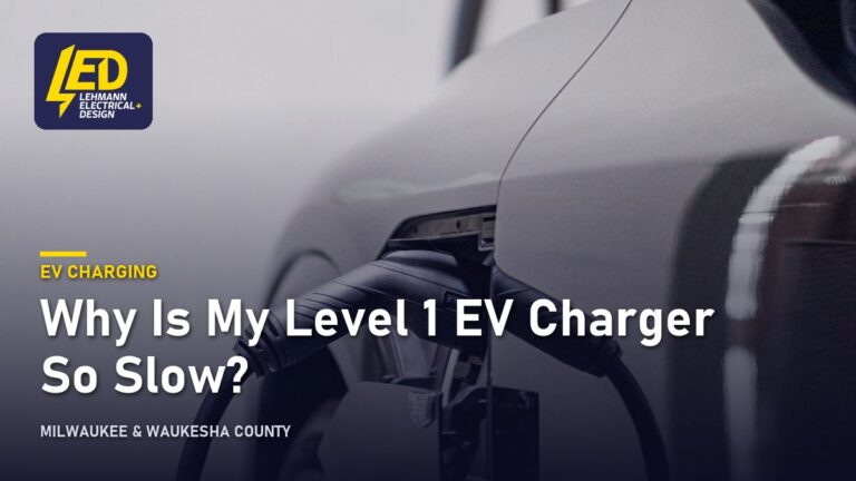 Electric vehicle charging from a cable at home, titled Why Is My Level 1 EV Charger So Slow?